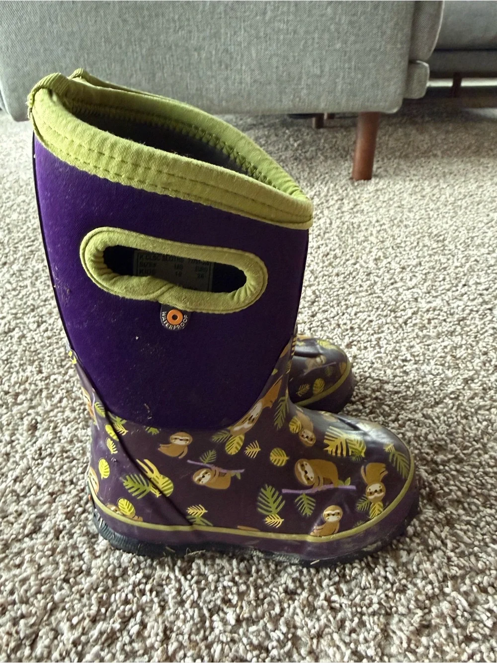 Bogs Purple Sloth Snow and Rain Boots